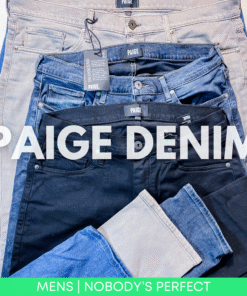 NOBODY’S PERFECT – PAIGE DENIM MEN’S LIGHT FLAW WHOLESALE 180 PCS PER PALLET