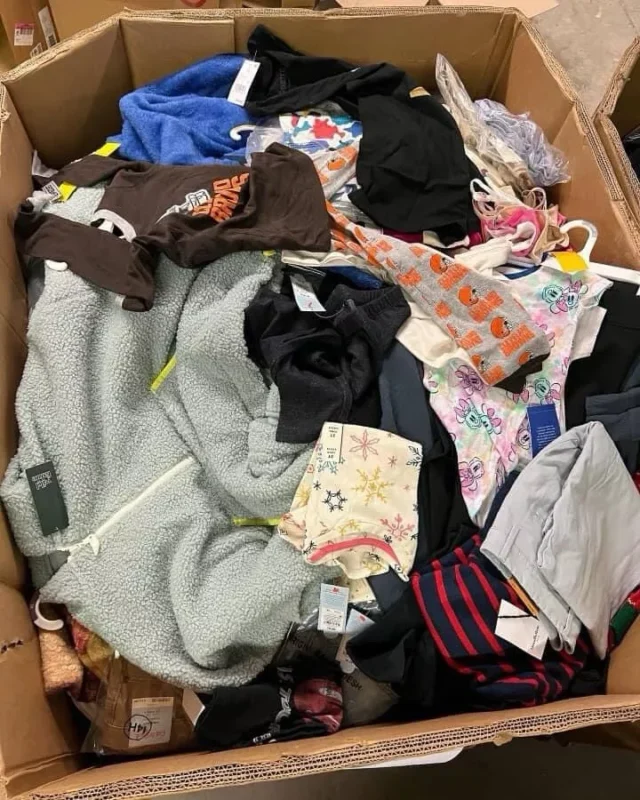 clothing pallets and women’s underwear in bulk
